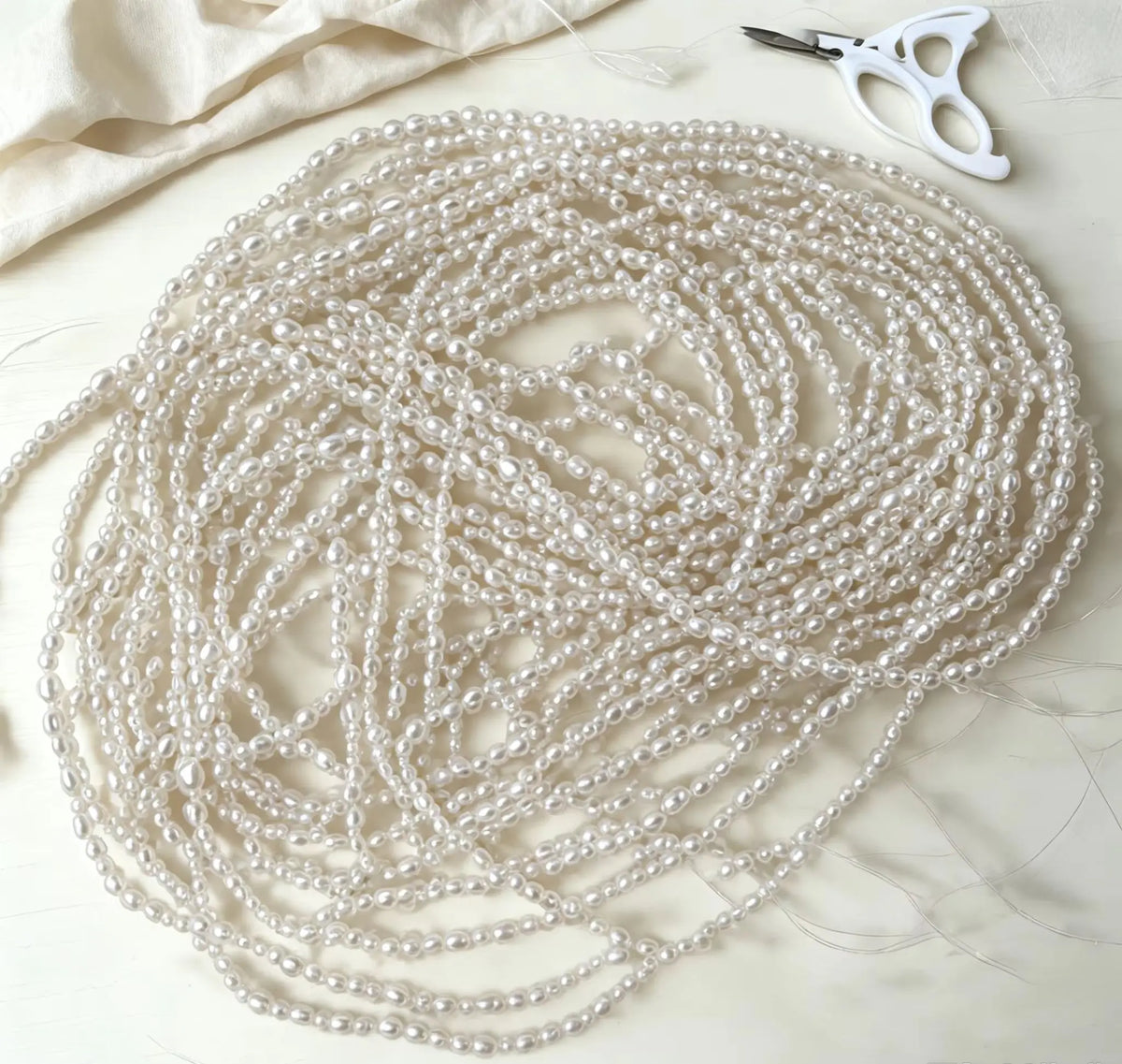 4.5 to 5.5 mm Irregular Baroque Imitation Pearl Semi-Finished Beads for Making Jewelry, DIY Necklacecklace Bracelet Accessories Pi-Mart