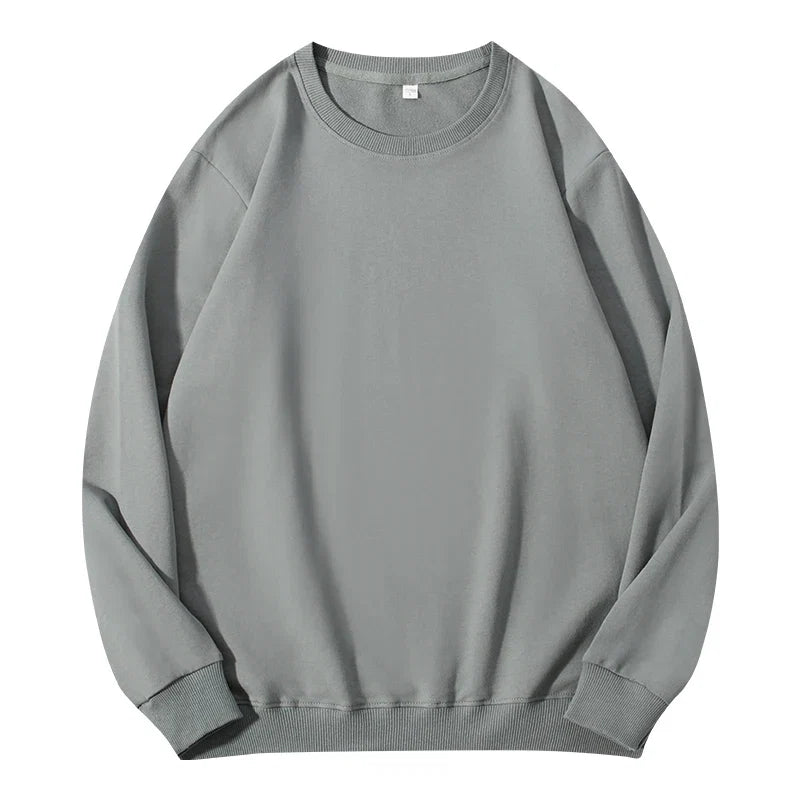 Autumn O-Neck Cotton Women's Sweatshirt Hoodies Basic Loose Casual Women Pullover Solid Sweatshirt Ladies Tops Factory Wholesale LadyShow.Store