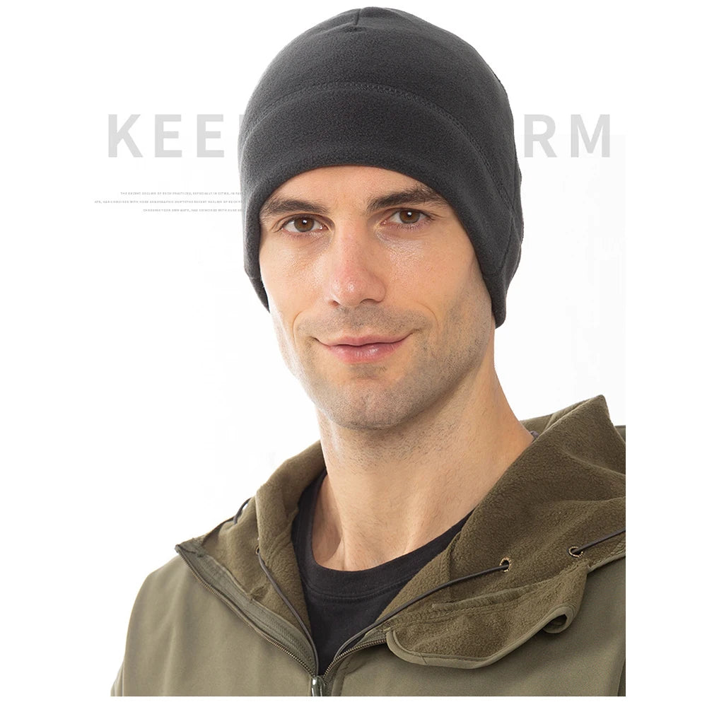 Outdoor Fleece Sports Hat Fishing Cycling Hunting Military Tactical Men Women Warm Windproof Winter Camping Hiking Caps Pi-Mart