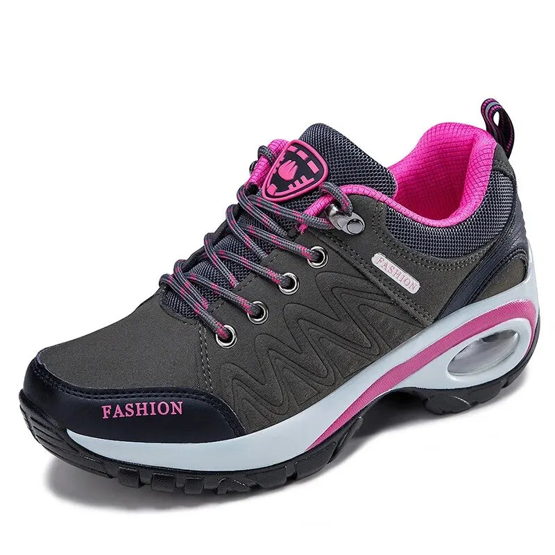 Ladies Sneakers Comfortable Breathable Platform Shoes Fashion Lace Up Female Casual Shoes for Women Outdoor Short Boots LadyShow.Store