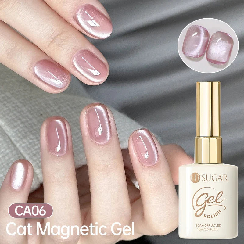 UR SUGAR 15ml Cat Magnetic Gel Nail Polish 30 Colors Semi Permanent Magnetic Gel UV/LED Soak Off Painting Vanrish Design Tri Light Beauty
