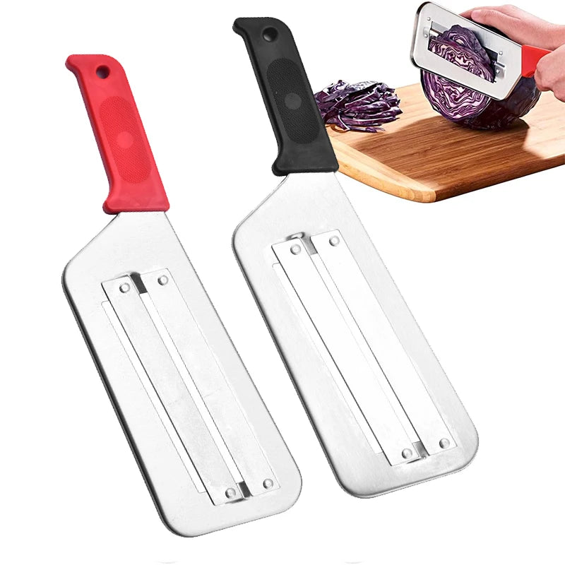 Stainless Steel Cabbage Shredder Slicer with Dual Blades, Handheld Vegetable Shredding Tool for  Salad Making Kitchen Pi-Mart