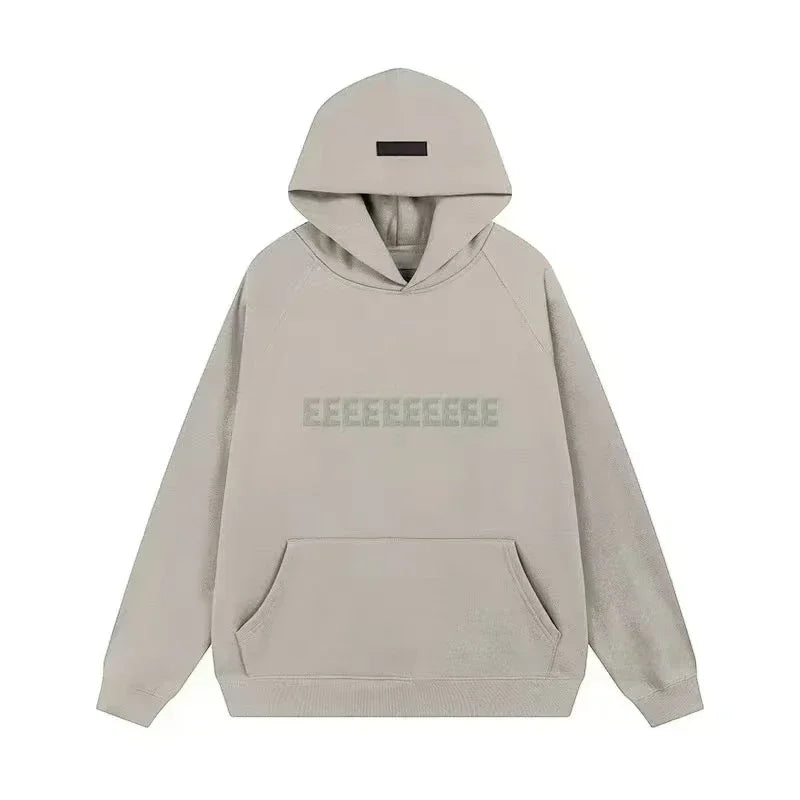 FW22 Men's Hoodies Jogging Set Luxury Design Chest Two Rows Plush Letter Hoodie Women's Loose Hoodie Fashion Unisex Pants Set LadyShow.Store
