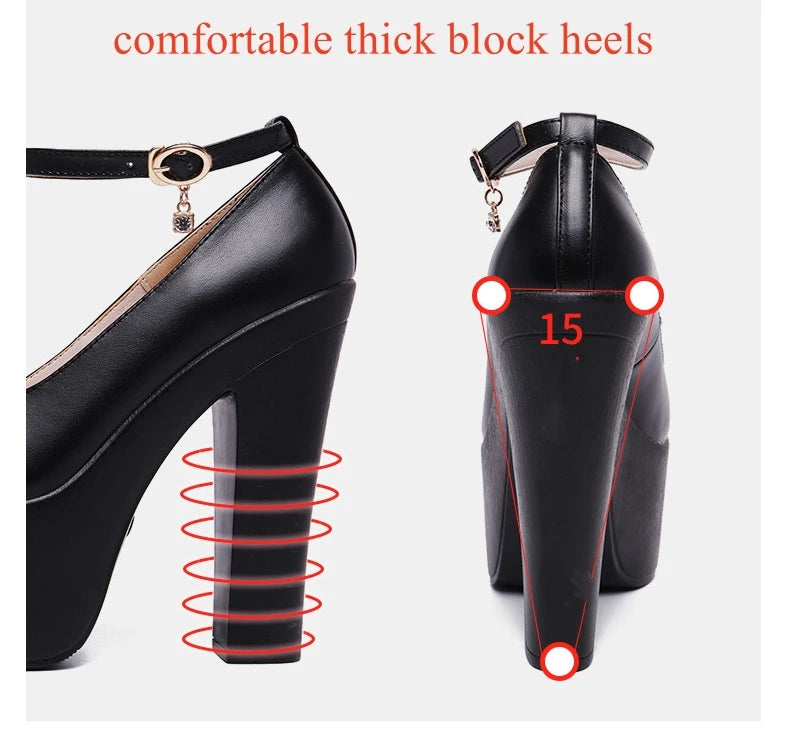 15cm Small Size 32-43 Thick Bottom Gold Red Wedding Shoes Women Platform Pumps 2026 Fall Block Super High Heels Shoes Model Pi-Mart