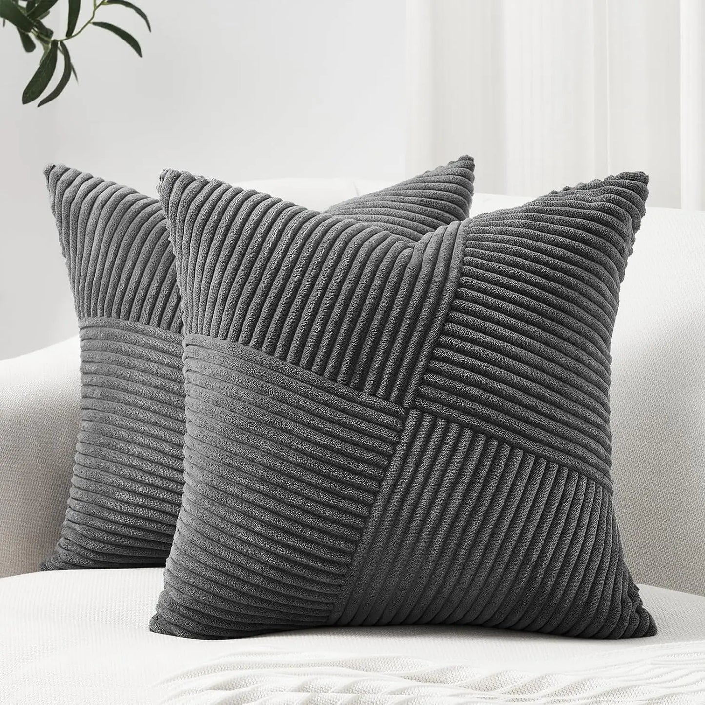 2025 New Spring Decorative Throw Pillow Covers Corduroy Boho Windmill Textured Cushion Cover 45x45CM Pillowcases Home Decor Pi-Mart