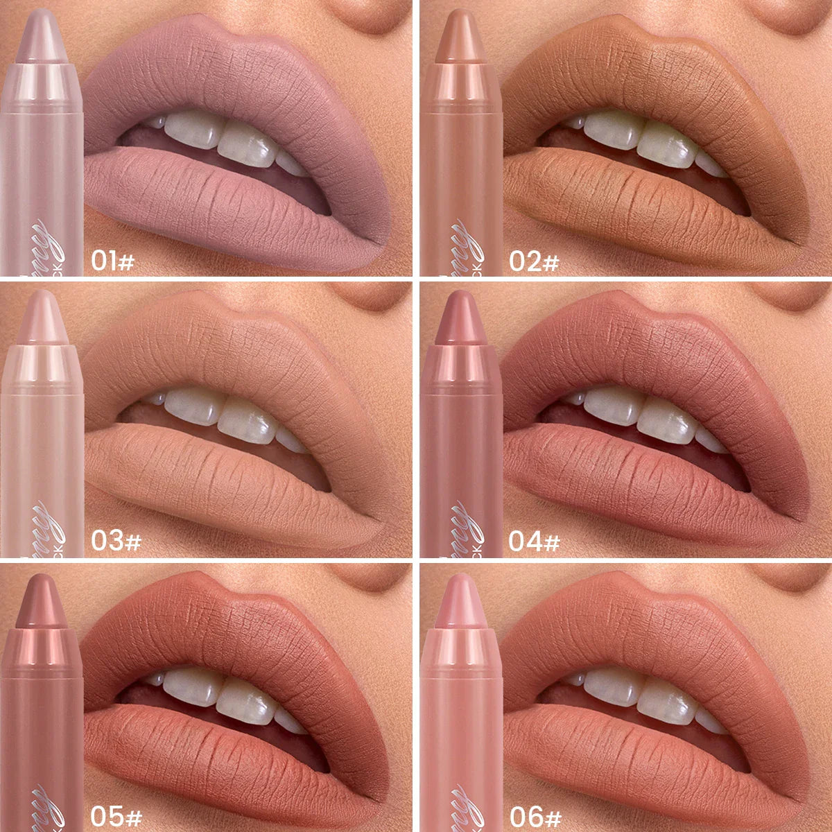 Multiple Colors Matte Lip Liner, Use As Lip Liner and Lipstick, Easy To Accurately Apply, Waterproof Long-lasting Non-stick LadyShow.Store