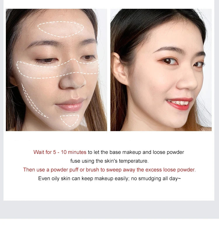 Oil Control Loose Powder Can Reduce Pores and Fine Lines, With a Long-lasting Matte Effect and Natural Facial Makeup Powder Pi-Mart