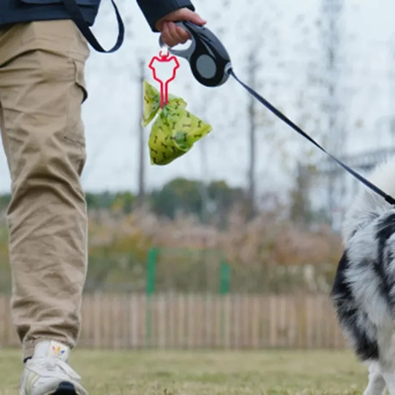 Dog Poop Bag Holder Pet Waste Carrier Clip Hands-Free Dog Leash Dispenser Outdoor Walking Puppy Poop Bags Clip Easy To Carry Pi-Mart