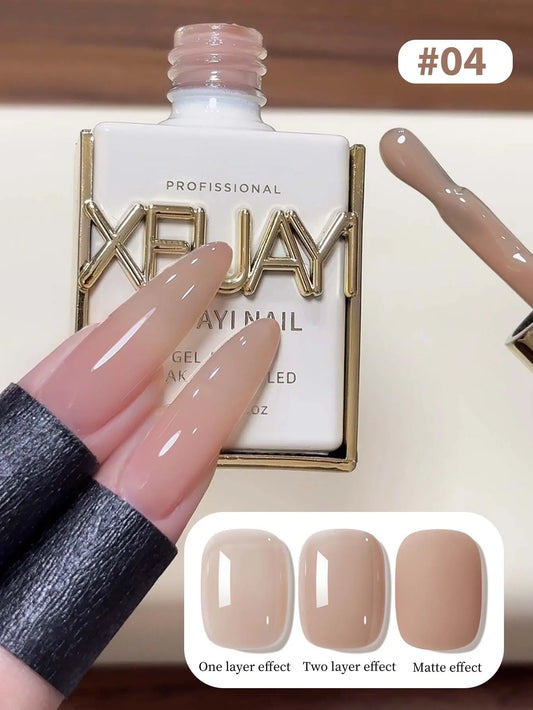 15ML Naked Nail Gel Polish Nails Gel Polish, Semi Permanent Varnish Nail Glue Soak Off UV LED Nail Polish Manicure Nail Supplies Tri Light Beauty