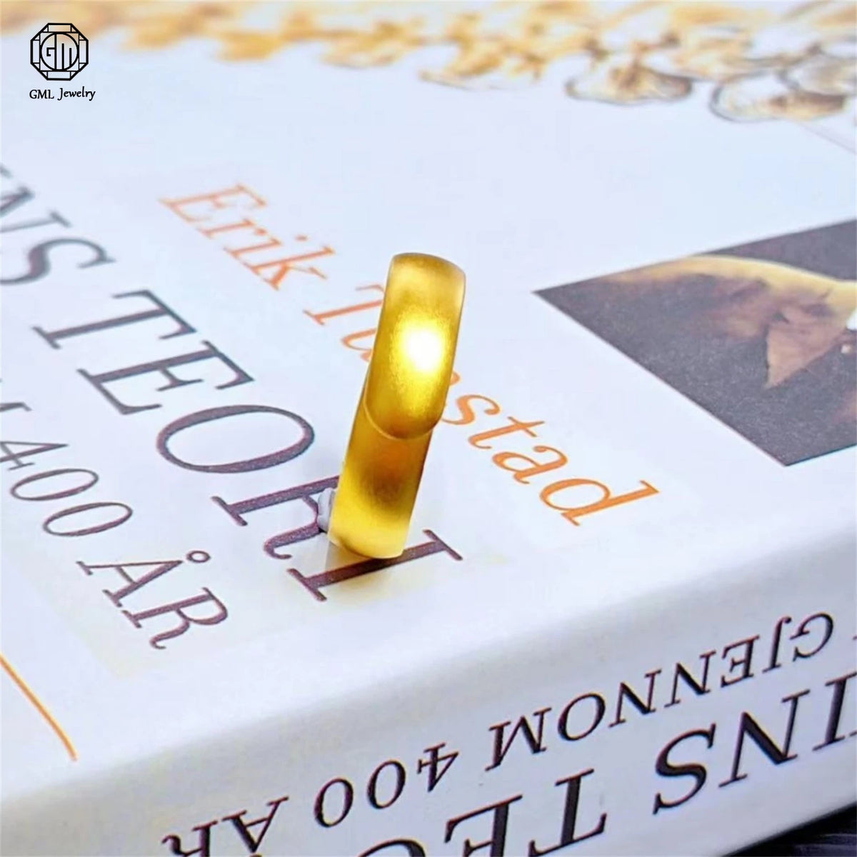 Sand Gold Adjustable Ring Matte Wide Band Openable Fade Resistant Unisex Couple Jewelry Solid Minimalist Gift Pi-Mart