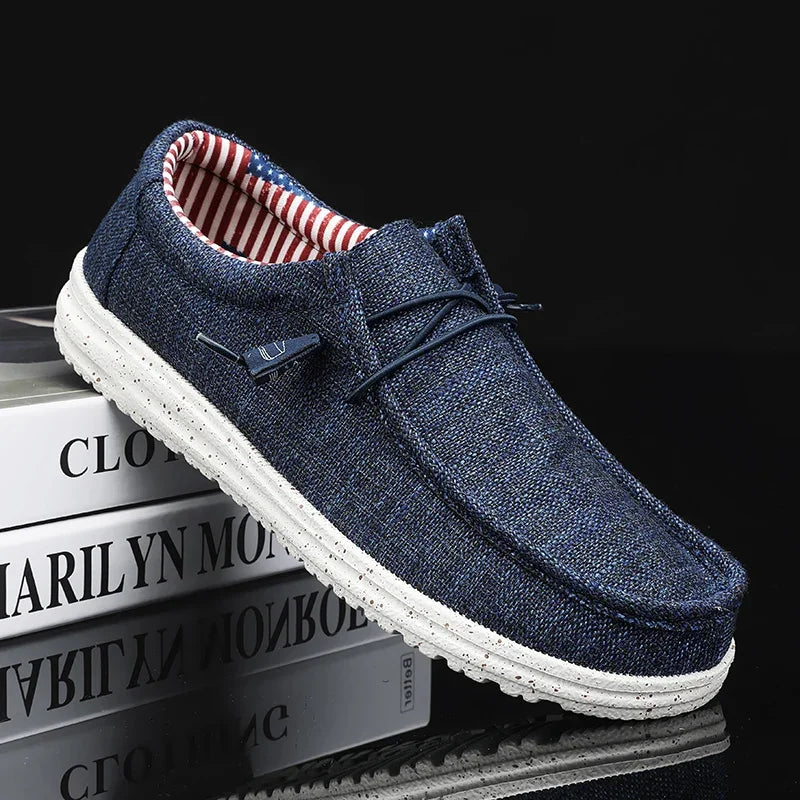 Men's Mesh Loafers Autumn Mens Vulcanized Shoes Breathable Lightweight Hiking Outdoor Sports Shoes Zapato Abierto Scarpa Aperta Pi-Mart