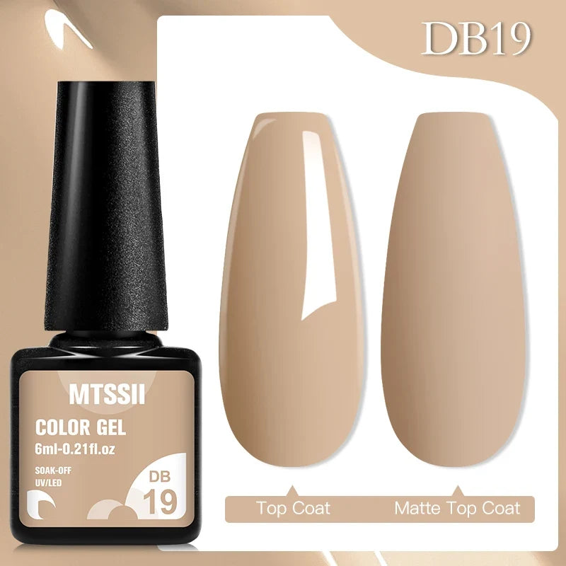 Mtssii 6ML Chocolate Color Gel Nail Polish Brown Semi Permanent UV Gel Autumn Winter Popular Soak Off Nail Art Gel Varnishes Tri Light Beauty