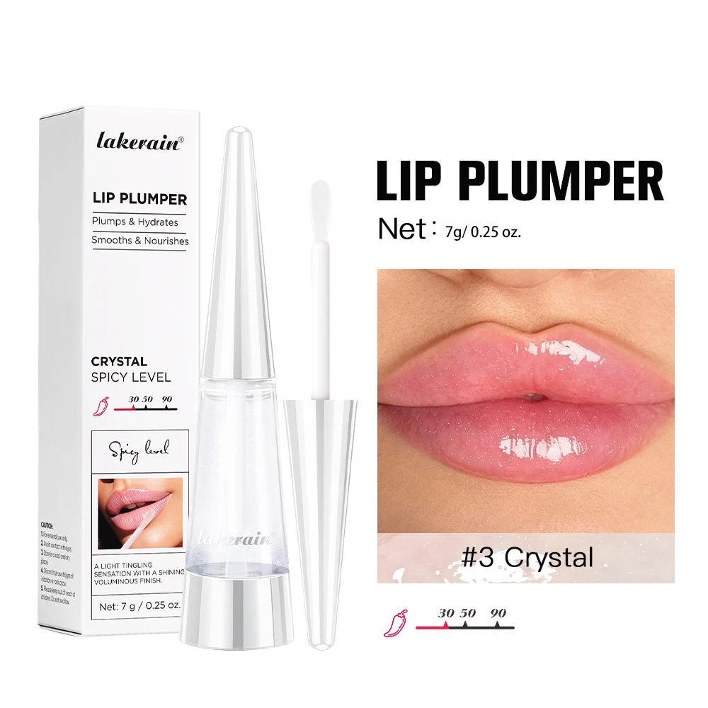Lakerain Instant Lip Plumper Gloss Oil Lip Long-Lasting Moisturizer Volume Boosting Lip Oil Volumizing & Hydrating Non-Dry Plump Pi-Mart