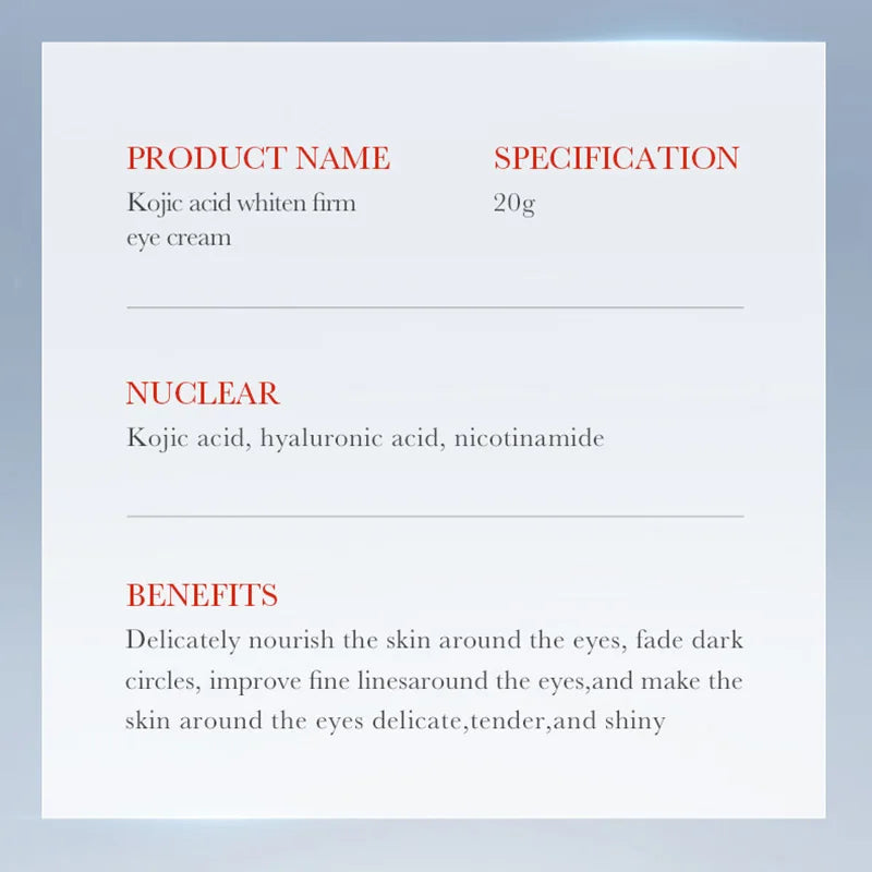 SADOER Kojic Acid Retinol Eye Cream Anti Dark Circles Remove Eye Bags Moisturizing Firming Beauty Eyes Skin Care Products Tri Light Beauty