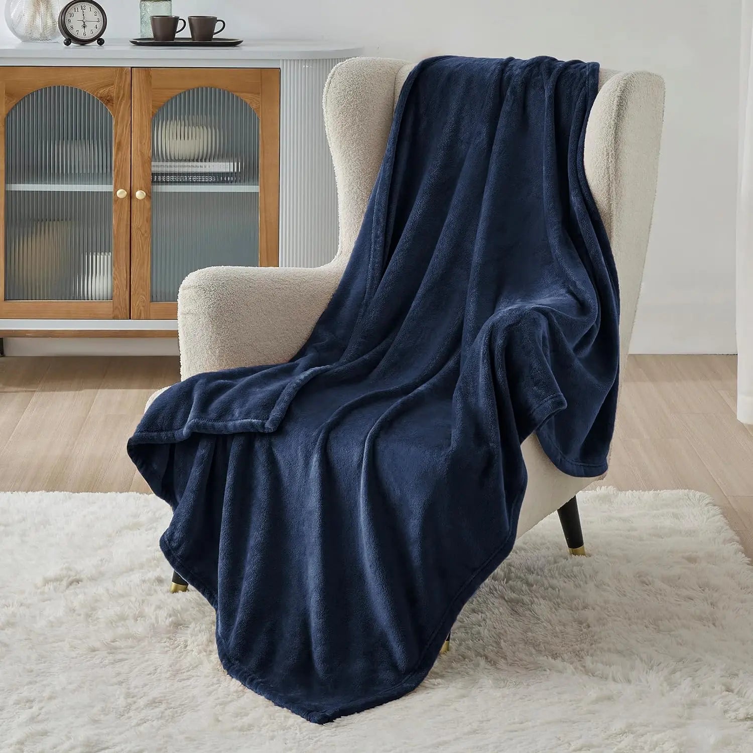 Fleece Blanket Queen Blanket Black - Bed Blanket Soft Lightweight Plush Fuzzy Cozy Luxury Microfiber Pi-Mart