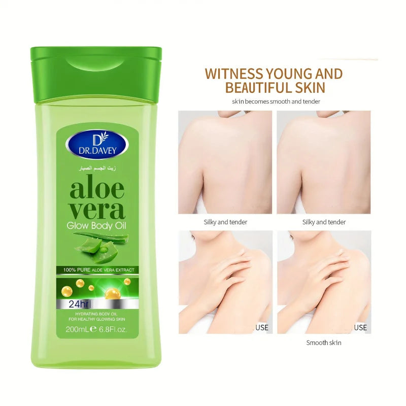 DR.DAVEY ALOE VERA BODY OIL SPA Body Massage Essential Oil with Aloe Vera Shine  Nourishing Oil Suitable for All Skin Type Pi-Mart