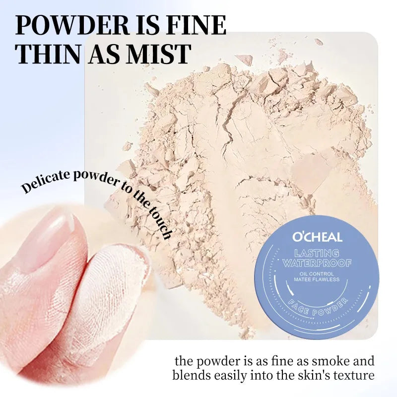 Concealer Setting Powder Compact Multi-Color Natural Drying Oil-Controlling Long-Lasting Waterproof Face Full Coverage Makeup Tri Light Beauty
