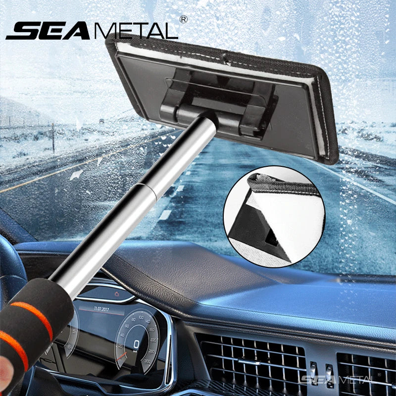 SEAMETAL Car Front Windshield Defogging Brush Telescopic Long Handle Car Household Glass Clean Brushes Dust Remover Tool Pi-Mart