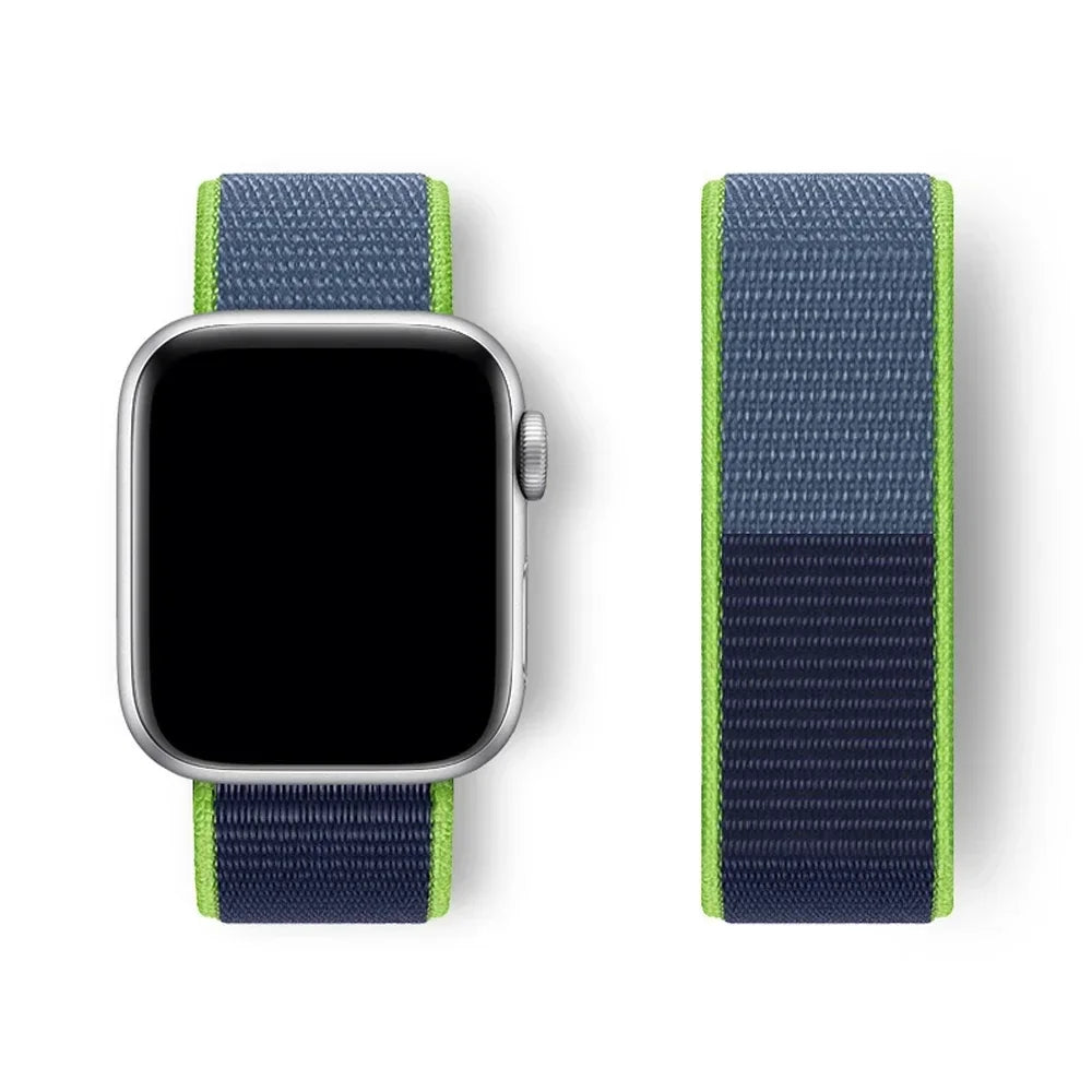 Nylon Sport loop Strap For Apple Watch Band 44mm 42/40mm 45mm  38/41mm pride Bracelet iwatch Ultra2 49mm Series 9 8 se 7 6 5 4 3 LadyShow.Store