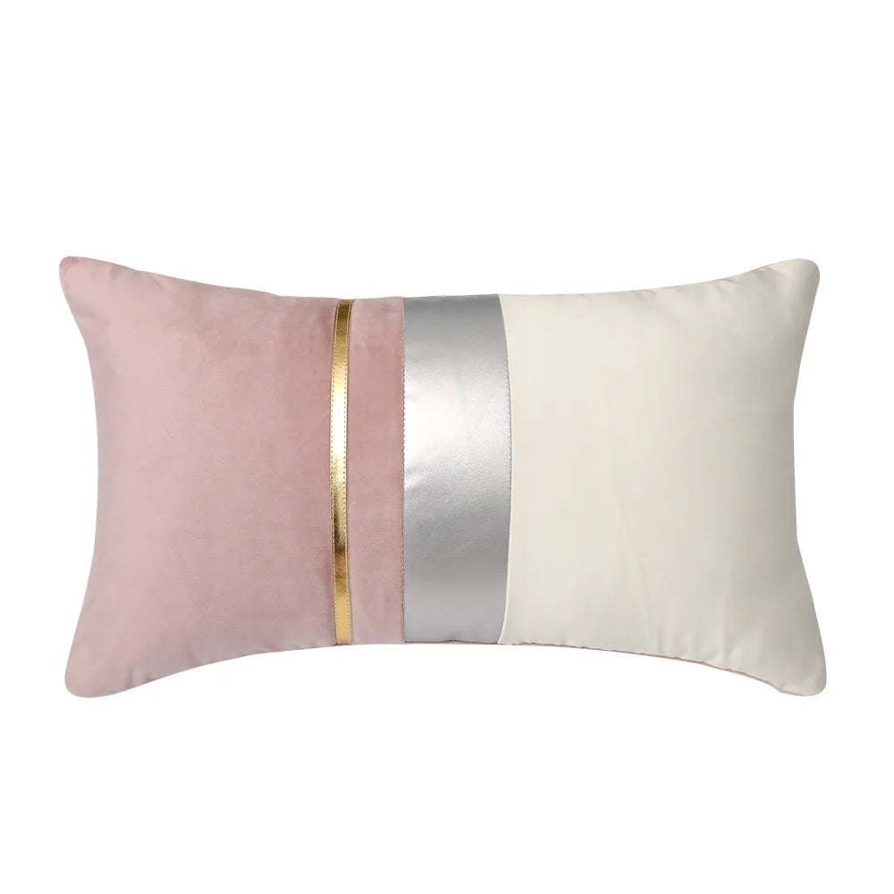 Luxury Velvet Cushion Cover, Patchwork Design Pillow Case, Home Decor, Sofa Pillows, 45x45cm, 30x50cm Pi-Mart