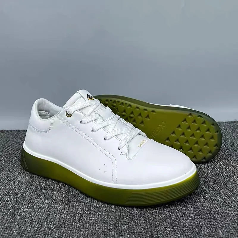Fashion Genuine Leather Men Sneakers Breathable Comfort Classic Casual Shoes Mens Outdoor Walking Shoes Couple Footwear Pi-Mart