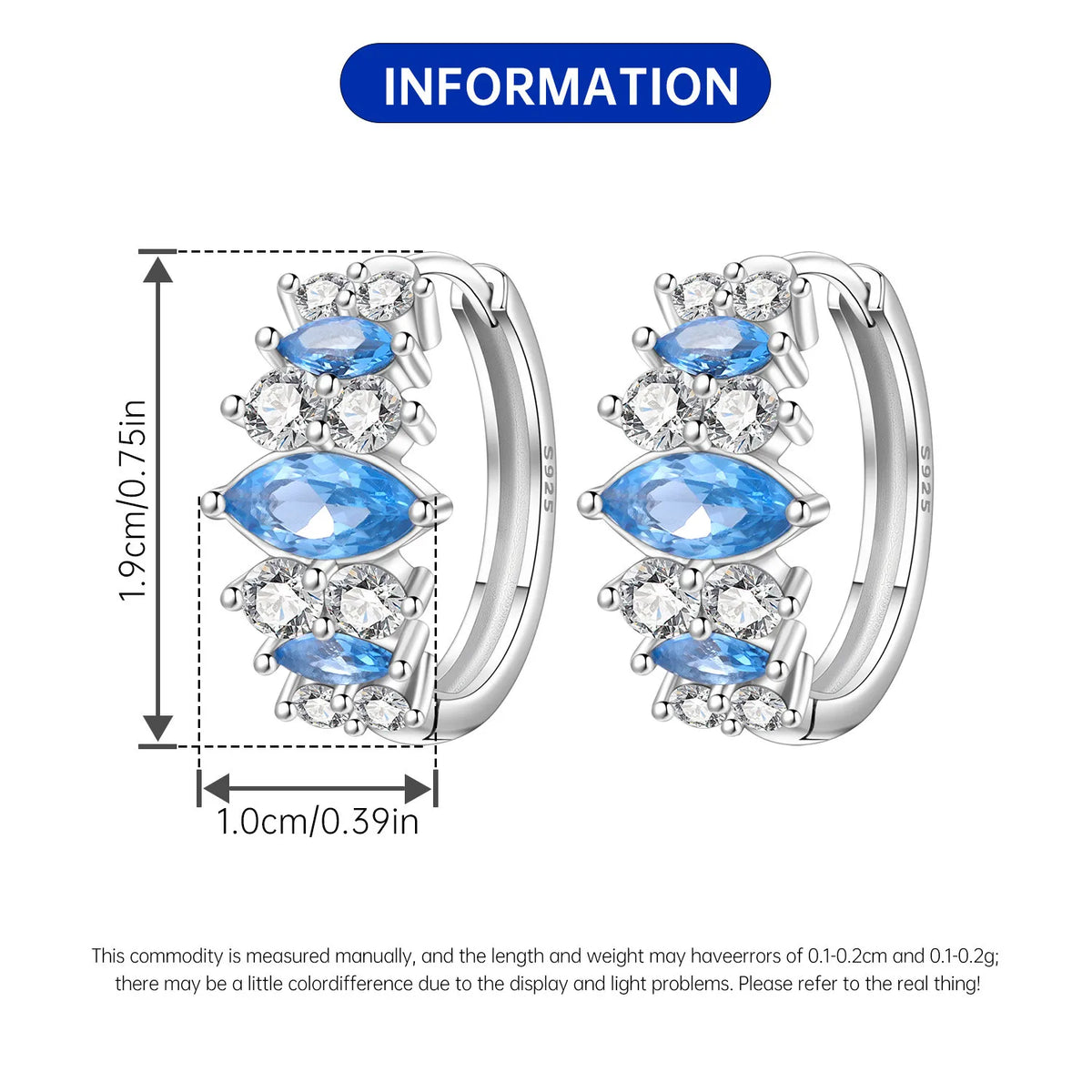 PANPOKI S925 Sterling Silver Purple Zircon Series Earrings Hoop Earrings For Women Jewelry Original Party Trendy Gifts Pi-Mart