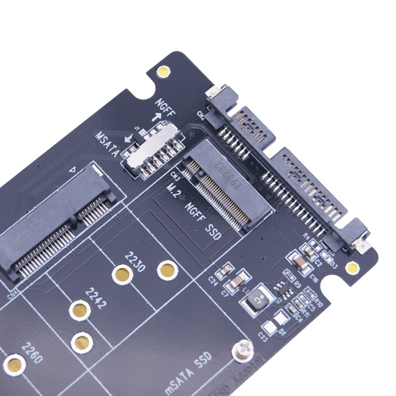 SSD Adapter M.2 NGFF or MSATA to SATA 3.0 Adapter USB 3.0 to 2.5 SATA Hard Disk 2 in 1 Converter Reader Card Cable for PC Laptop Pi-Mart
