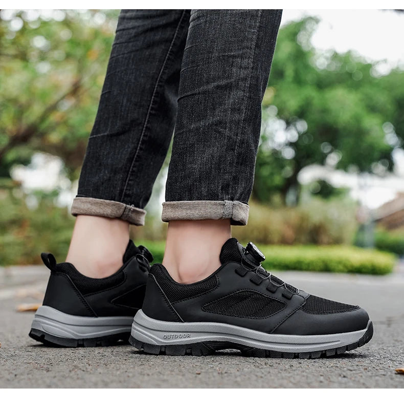 Men'S Spring And Autumn Sports Shoes Rotating Buckle Comfortable And Non Slip Hiking Sports Shoes Plus Size Men'S Shoes 39-48 Pi-Mart