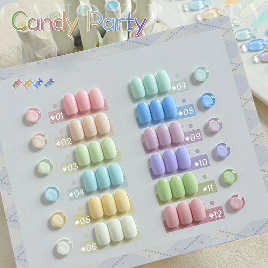 MIANEL 12ML Blue Nails Candy Party Nude Gel Nail Polish 2026 New Mint Green Dopamine Macaron Color Nail Polish Nail Art 1-12pcs Tri Light Beauty