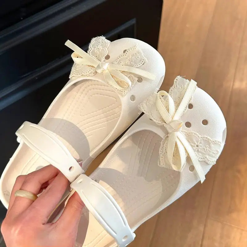 Elegant Polka Dot Bowknot DIY Shoes Charms Set 2026 New Luxury Faux Pearl Ballet Clogs Accessories Woman's Shoes Decorations Pi-Mart