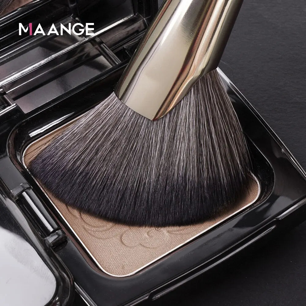 MAANGE Dense Blush Bronzer Brush Angled Makeup Brush Premium Brush Perfect For Face Contouring Highlighting For Creams Powders Tri Light Beauty
