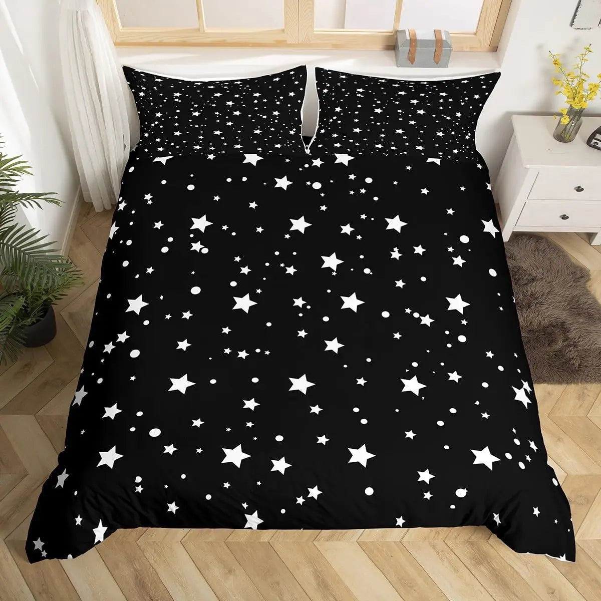 Galaxy Duvet Cover Starry Sky Bedding Set Twin Full Queen King Mysterious Outer Space Comforter Cover For Boys Girl Room Dorm Pi-Mart