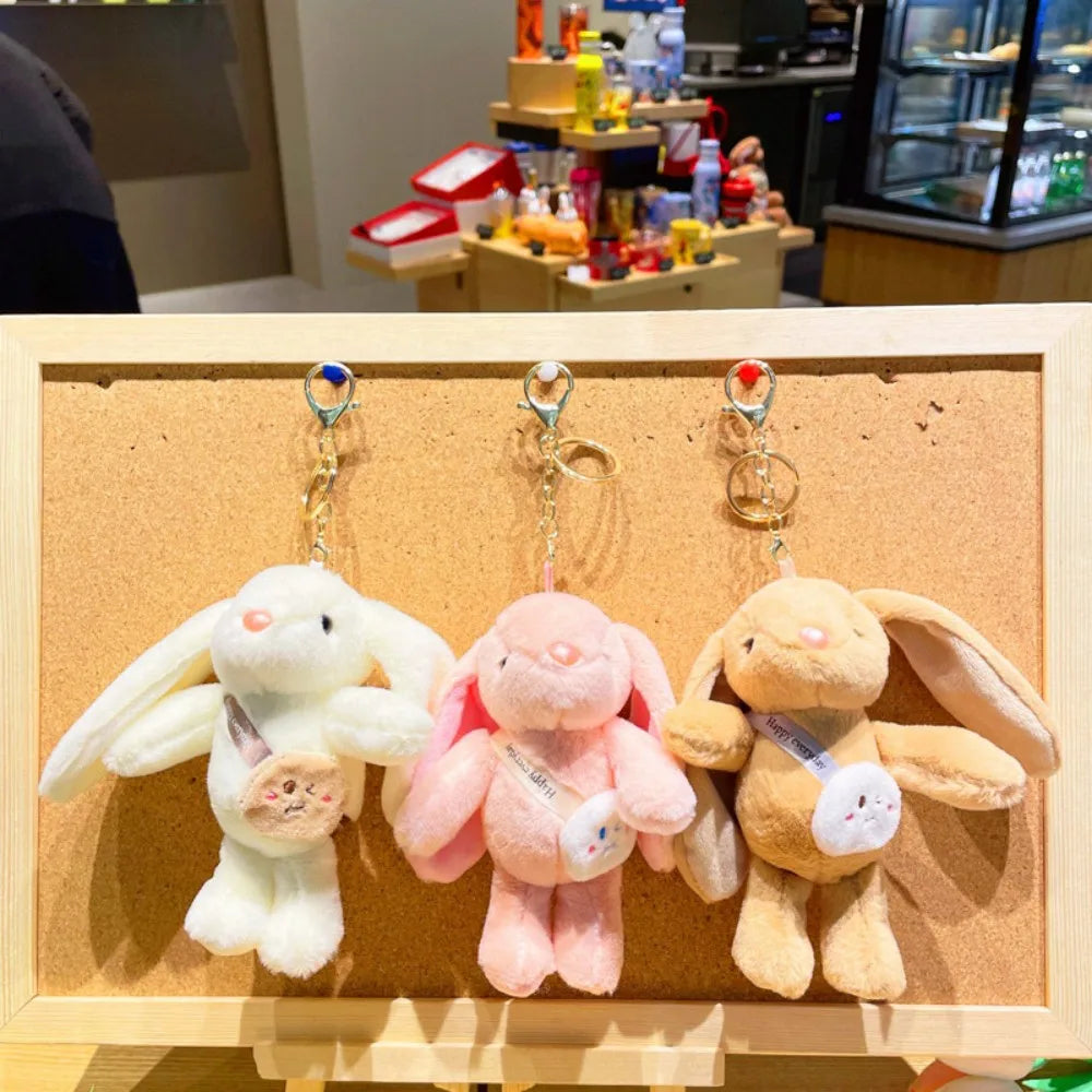 15cm Women's Rabbit Fur Keychain Bag Car Pendant Jewelry Decoration Fashionable Accessory for Bags And Gifts Pi-Mart