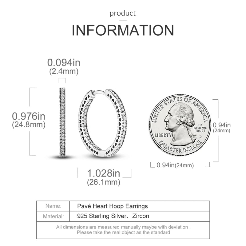 Genuine 925 Sterling Silver Love Feather Earrings Fit Original Charms Hoop For Women Girls Stud Earring Fine Jewelry Gifts Pi-Mart