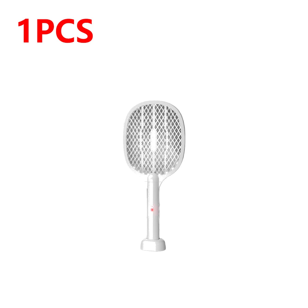 2 in 1 Multi functional Bug Zapper Racket USB Rechargeable Mosquito Killer Safe Electric Mosquito Swatter Pest Control Supplies LadyShow.Store