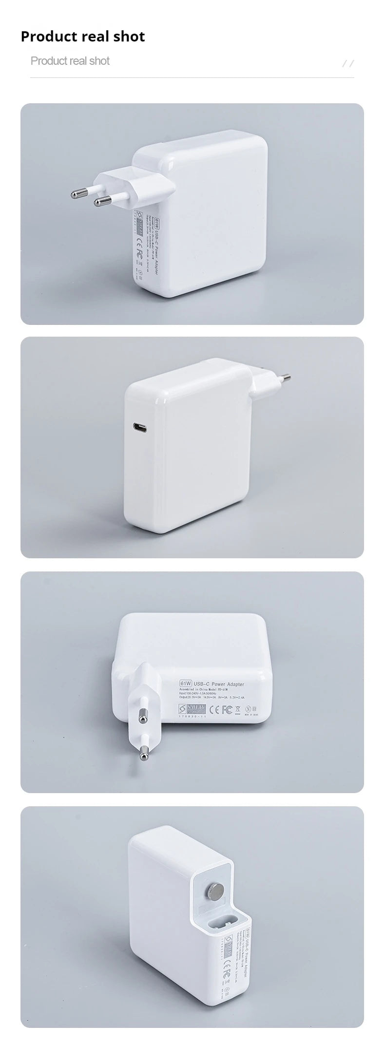 30W 61W 87W 96W USB C PD Charger Power Ac Adapter for MacBook Pro16 15 13 Inch New Air 13 Inch 2020/2019/2018 Works with Type C Pi-Mart