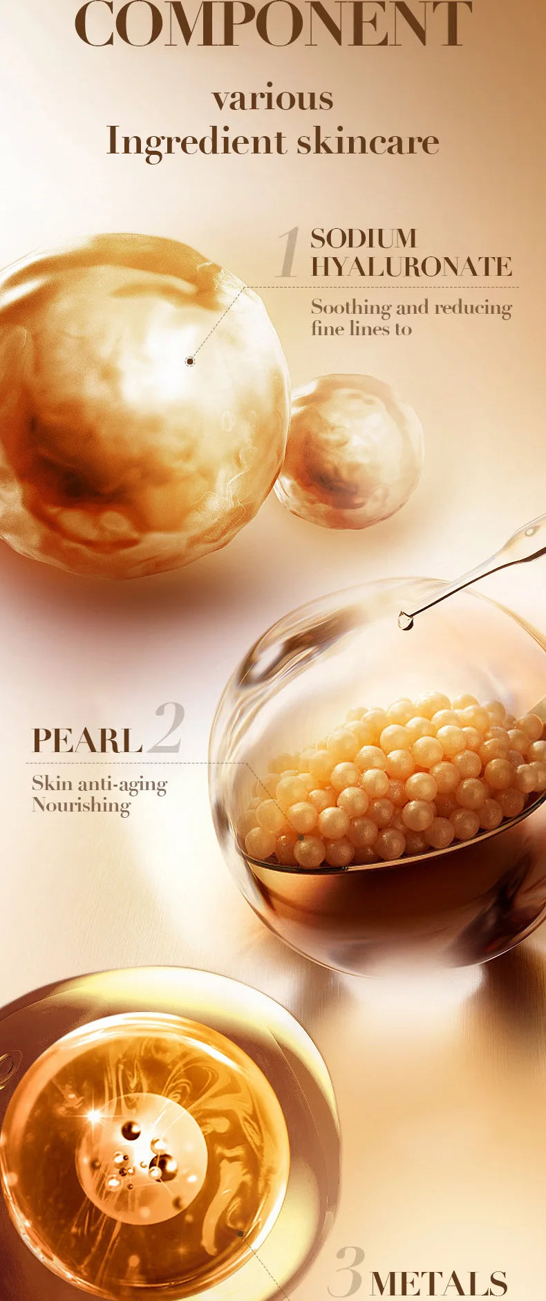 SADOER 24K Golden Pearl Collagen Face Cream Moisturizing Brightening Hydrating Firming Facial Cream Face Skin Care Products Pi-Mart