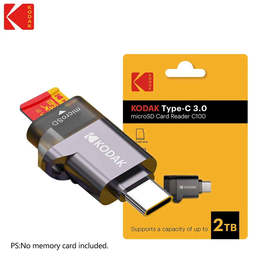 KODAK 128GB Micro SD Card U3 V30 256GB 64GB 32GB 4K High Speed TF Card for Phone Camera Drone Original TYPE-C Reader Pi-Mart