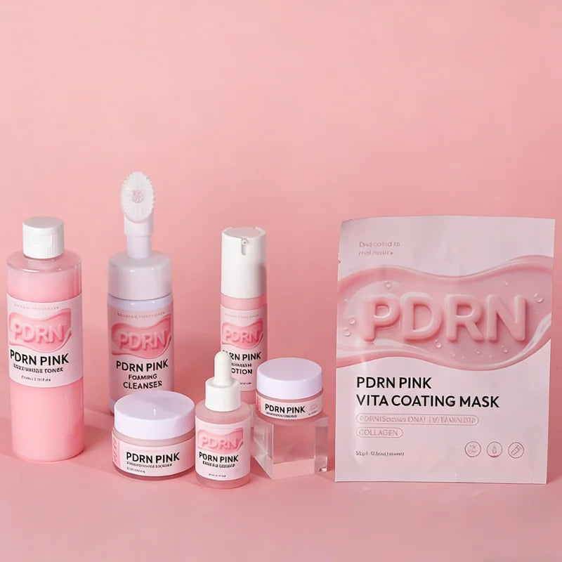 PDRN Pink Skincare Set Salmon Dna Collagen Vita Coating Mask Lift Firm Skin Make Skin Glow Moisturizing Nourishing Skincare Set Pi-Mart