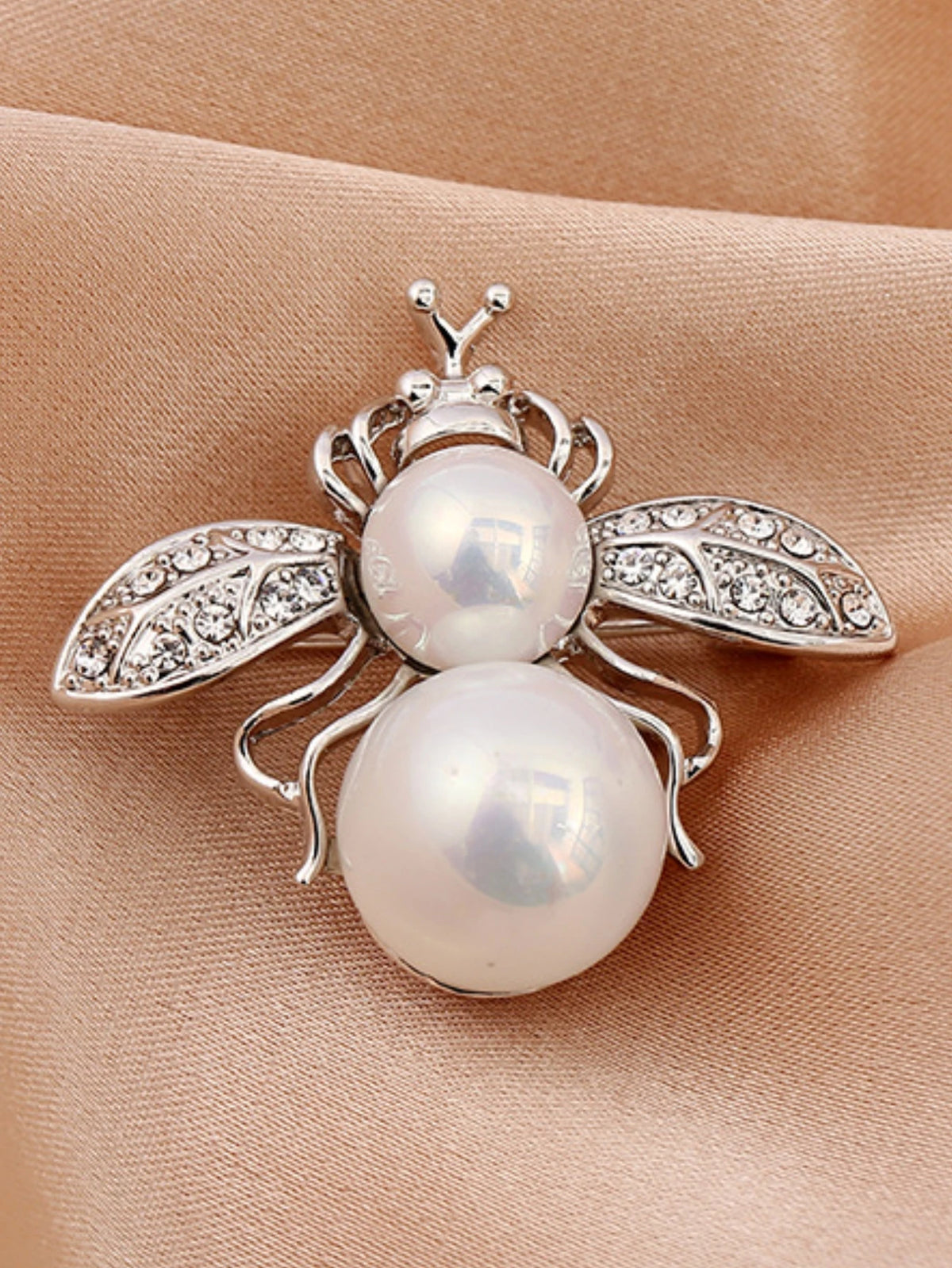 1PC Women's Fashion Trend Personalized Imitation Pearl Bee Brooch Pin Jewelry Suitable for Outdoor Dating, Party, Festival Gifts Pi-Mart