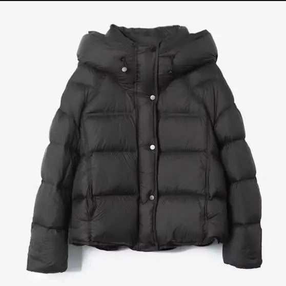 ZAROY Women's Thick Warm Cotton Jacket With Rhinestones Winter Casual Stand Collar Zipper Pocket Down Coat Puffer куртка LadyShow.Store