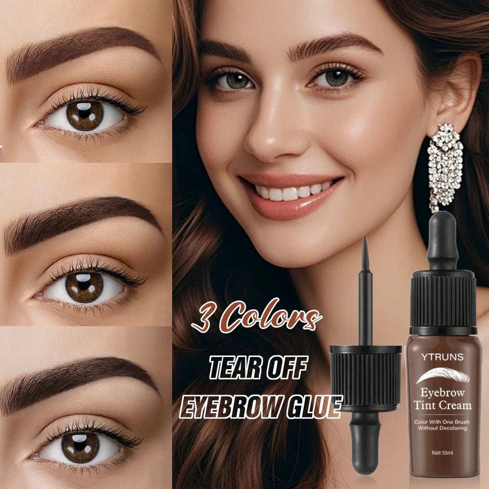 YTRUNS Peel Off Brow Tint, Long Lasting Eyebrow Dye Cream, Waterproof Sweatproof Smudge Proof Brow Makeup Pi-Mart