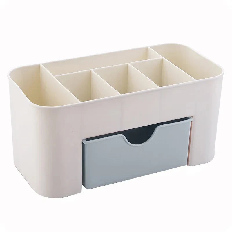 Nail Storage Box Plastic Drawer Style Easy to Clean Desktop Organization Large Capacity Cotton Swab Polishing Sand Strip Toolbox Tri Light Beauty