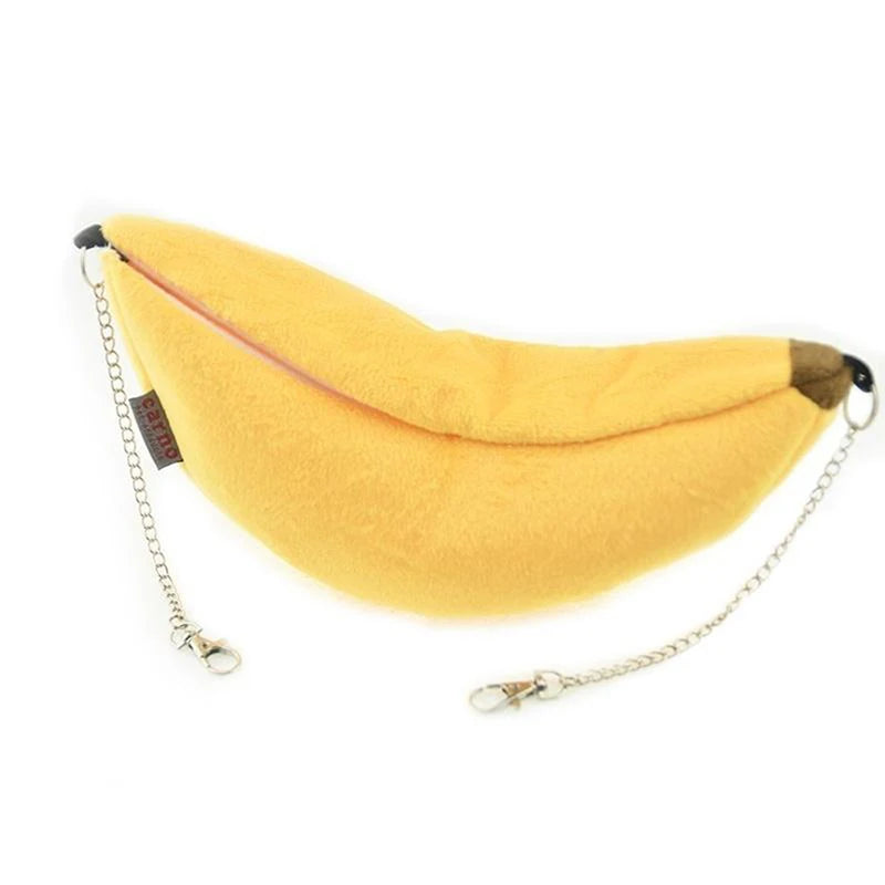 Hamster cotton nest banana Shape House Hammock Bunk Bed House Toys Cage For Sugar Glider Hamster Small Animal Bird Pet Supplies Pi-Mart