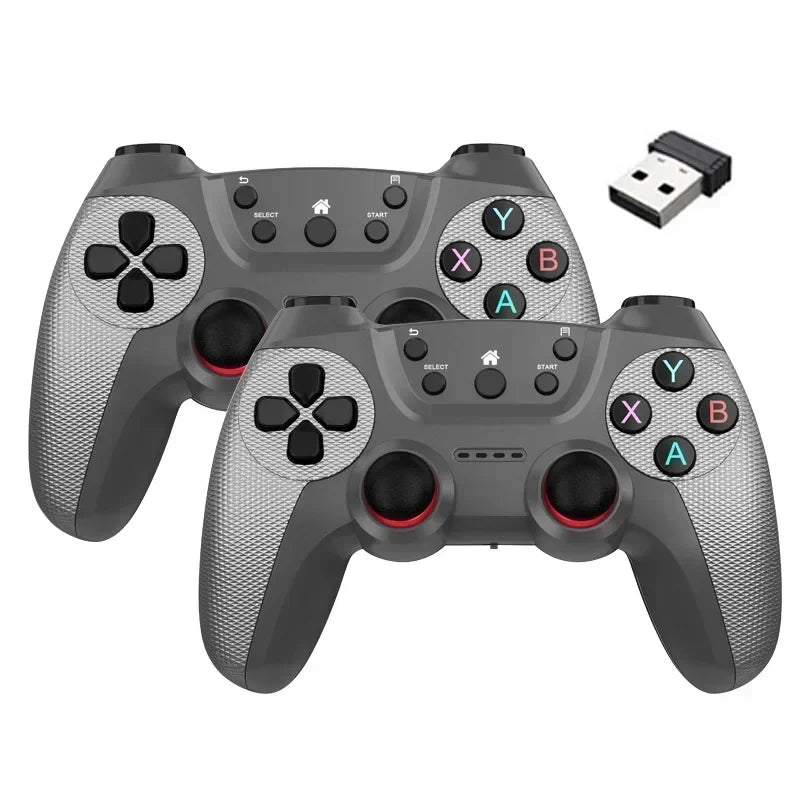 2Pcs Wireless Controller For PC Wireless Game Controller Hand Joystick For Television Computer Androids PC 2.4G Gamepad Remote Pi-Mart