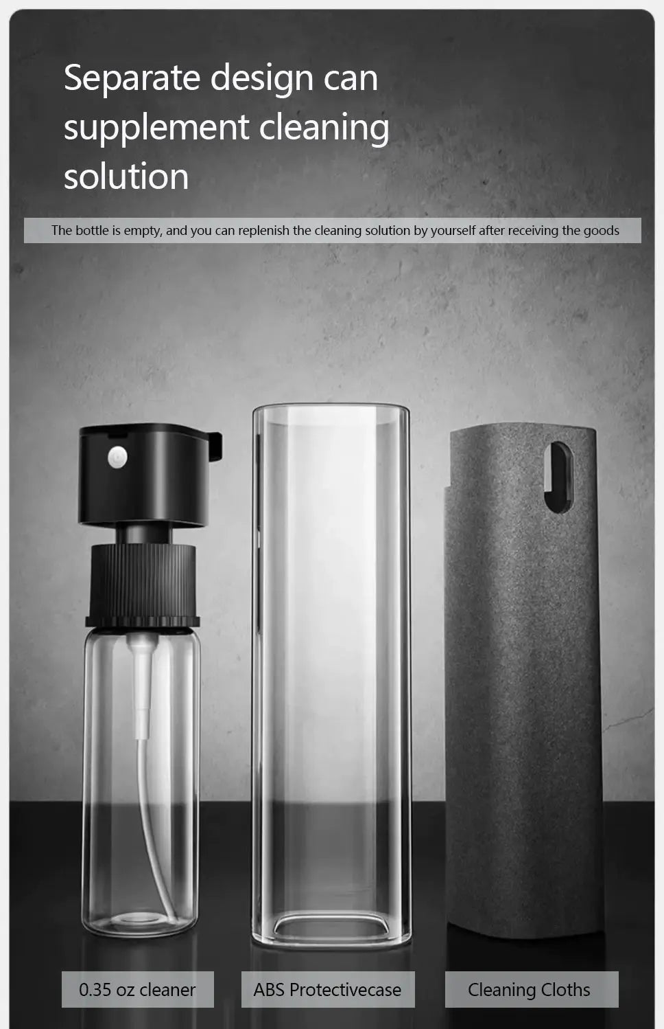 2 in 1 Mobile screen cleaning Tablet laptop cleaning Wipe car cleaning cloth Display screen spray spray Pi-Mart