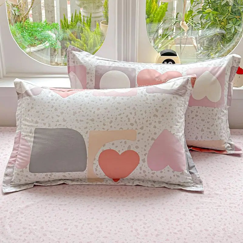 100% Cotton Bedding Set Duvet Set, Quilt Cover Pillow Sham, Wrinkle Free Machine Washable, All Season Comfort 240x220 Pi-Mart