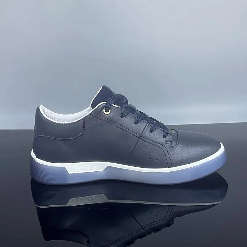 Fashion Genuine Leather Men Sneakers Breathable Comfort Classic Casual Shoes Mens Outdoor Walking Shoes Couple Footwear Pi-Mart