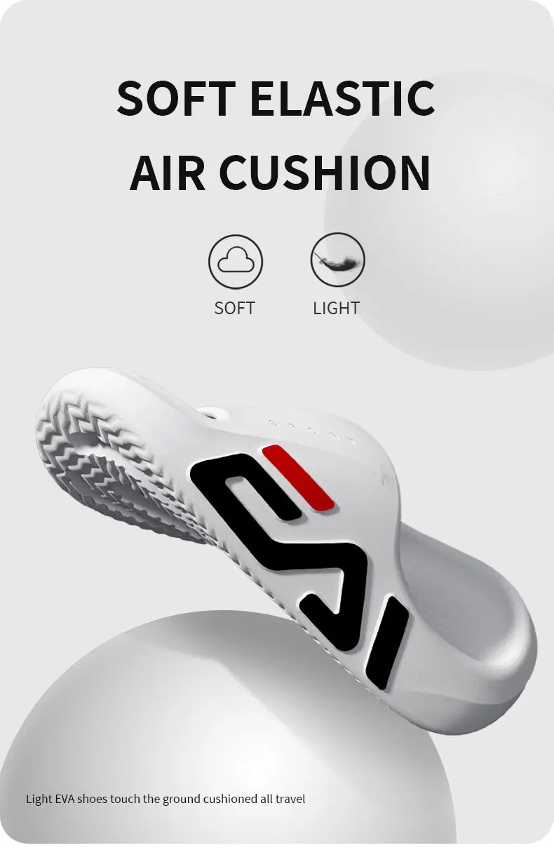 Extra-thick Sole Men Soft Air Cushion Casual Slippers EVA Sandals Fashion Flip Flops Outdoor Summer Seaside Beach Shoes Pi-Mart