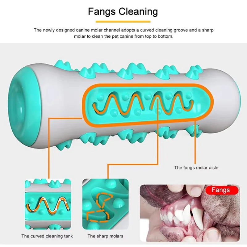 Dog Chew Bone Toy Molar Stick Teeth Cleaning Leak Food Design Self Play Interactive Pet Toy For All Breeds Dogs Relieve Boredom Pi-Mart
